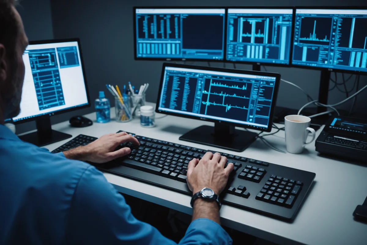 Preventive care physician reviewing unified patient biological profile on clinical workstation